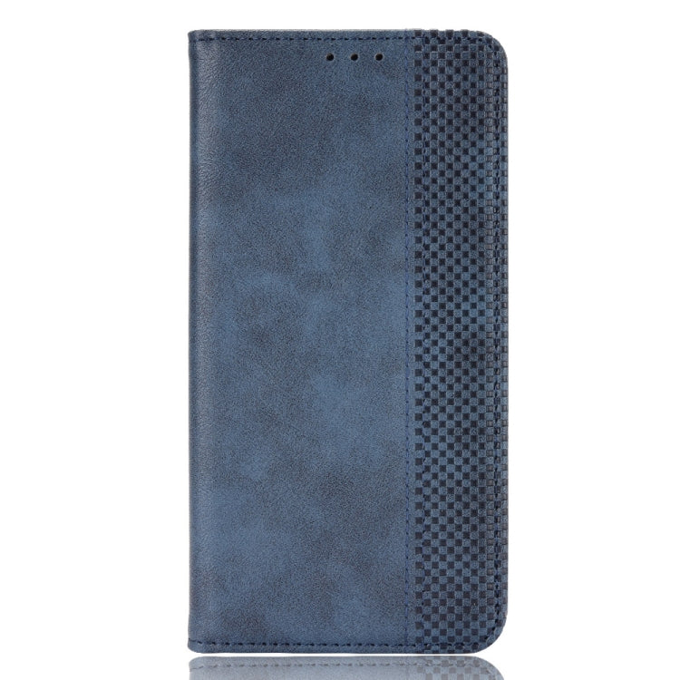 For Xiaomi Redmi Note 10 Pro 5G / Poco X3 GT Magnetic Buckle Retro Crazy Horse Texture Horizontal Flip Leather Case with Holder & Card Slots & Photo Frame(Blue) - Xiaomi Cases by buy2fix | Online Shopping UK | buy2fix