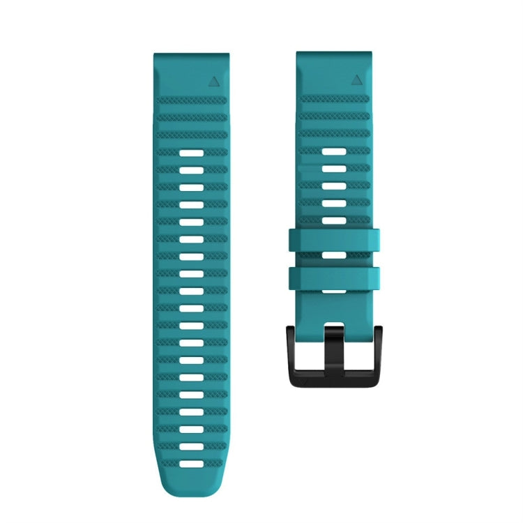 For Garmin Fenix 7X / 6X 26mm Smart Watch Quick Release Silicon Watch Band(Blue-green) - Watch Bands by buy2fix | Online Shopping UK | buy2fix