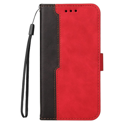 For iPhone 13 Business Stitching-Color Horizontal Flip PU Leather Case with Holder & Card Slots & Photo Frame (Red) - iPhone 13 Cases by buy2fix | Online Shopping UK | buy2fix