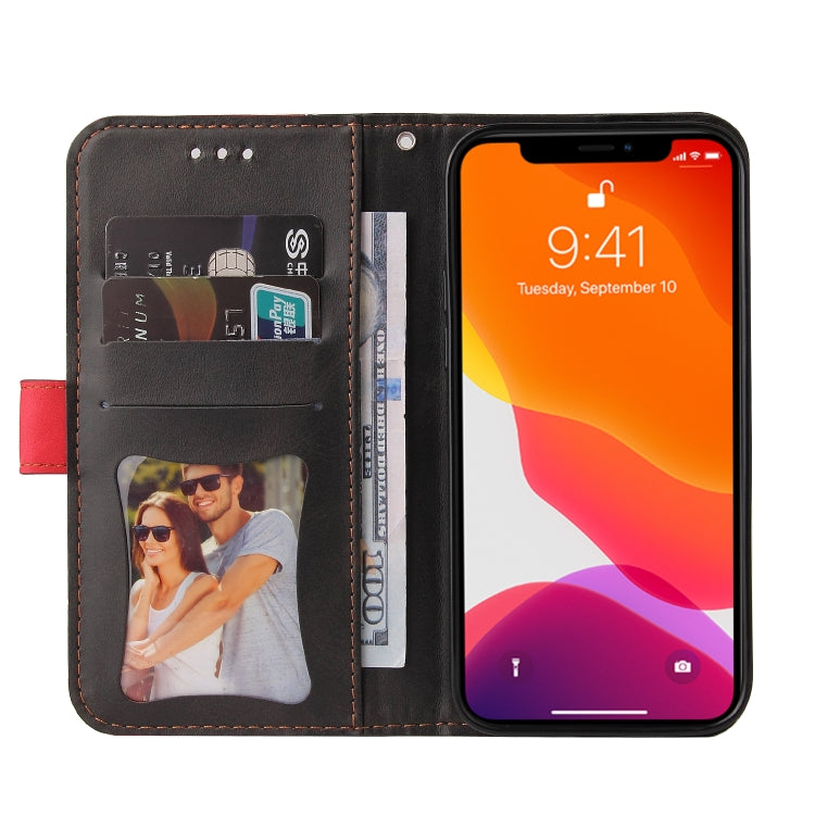 For iPhone 13 Business Stitching-Color Horizontal Flip PU Leather Case with Holder & Card Slots & Photo Frame (Red) - iPhone 13 Cases by buy2fix | Online Shopping UK | buy2fix