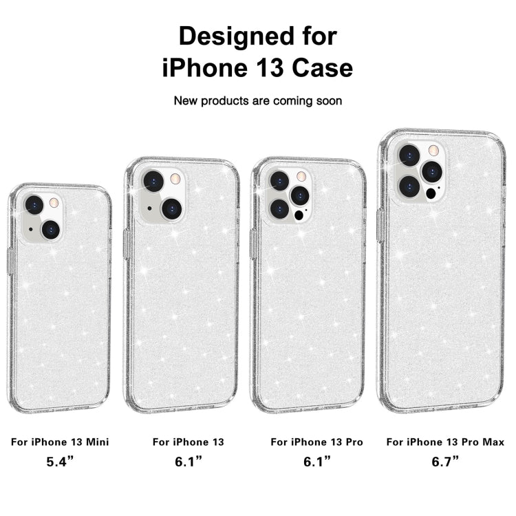 For iPhone 13 Pro Shockproof Terminator Style Glitter Powder Protective Case (White) - iPhone 13 Pro Cases by buy2fix | Online Shopping UK | buy2fix