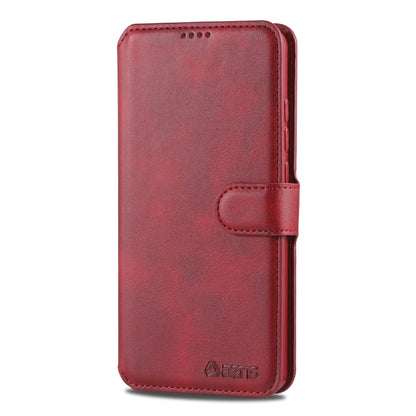 For  Galaxy A20e  AZNS Calf Texture Magnetic Horizontal Flip PU Leather Case with Holder & Card Slots & Photo Frame(Red) - Galaxy Phone Cases by AZNS | Online Shopping UK | buy2fix