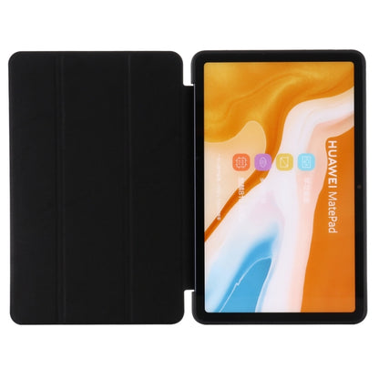 For Huawei MatePad 11 (2021) GEBEI Shockproof Horizontal Flip Leather Case with Three-folding Holder(Black) - Huawei by GEBEI | Online Shopping UK | buy2fix