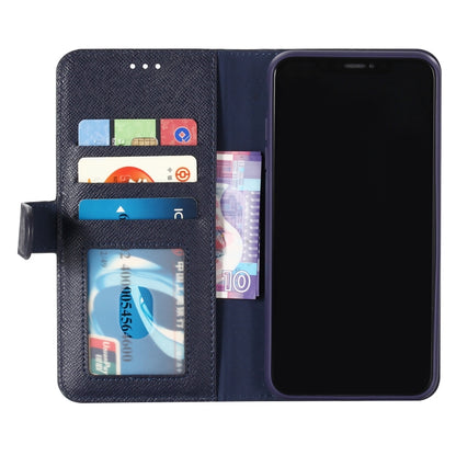 For iPhone XS Max GEBEI Top-grain Leather Horizontal Flip Protective Case with Holder & Card Slots & Wallet & Photo Frame(Blue) - More iPhone Cases by GEBEI | Online Shopping UK | buy2fix