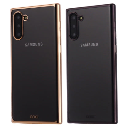 For Galaxy Note 10 GEBEI Plating TPU Shockproof Protective Case(Gold) - Galaxy Phone Cases by GEBEI | Online Shopping UK | buy2fix