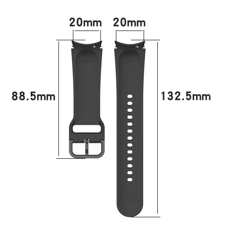 For Samung Galaxy Watch4 40mm / 44mm Silicone Flat Buckle Watch Band(Purple) - Smart Wear by buy2fix | Online Shopping UK | buy2fix