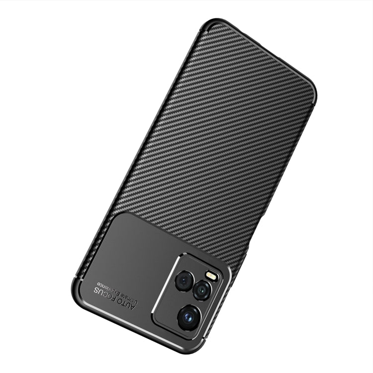 For vivo Y33S Carbon Fiber Texture Shockproof TPU Case(Black) - OPPO & vivo Accessories by buy2fix | Online Shopping UK | buy2fix