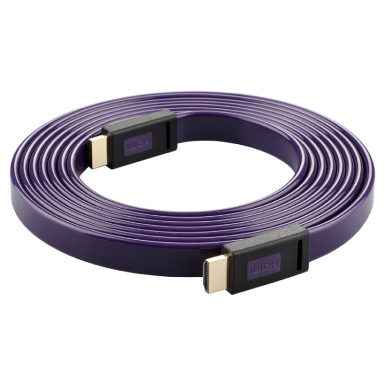 ULT-unite 4K Ultra HD Gold-plated HDMI to HDMI Flat Cable, Cable Length:1.5m(Transparent Purple) - Cable by ult-unite | Online Shopping UK | buy2fix