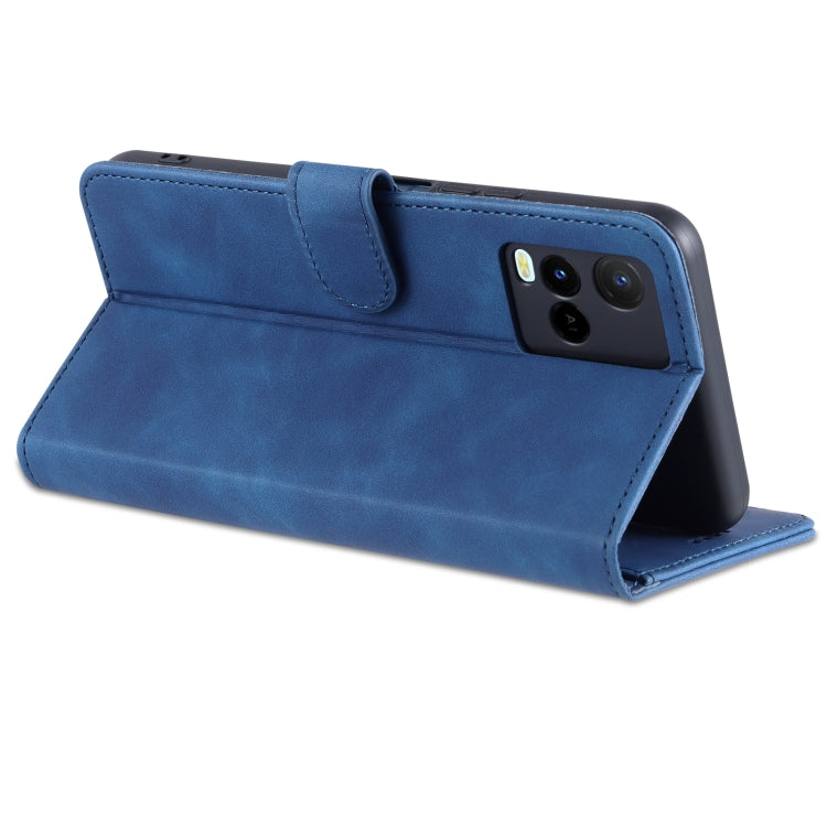 For vivo Y21 / Y33S AZNS Skin Feel Calf Texture Horizontal Flip Leather Case with Card Slots & Holder & Wallet(Blue) - vivo Cases by AZNS | Online Shopping UK | buy2fix