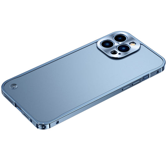 For iPhone 13 Pro Metal Frame Frosted PC Shockproof Phone Case (Ocean Blue) - Apple Accessories by buy2fix | Online Shopping UK | buy2fix