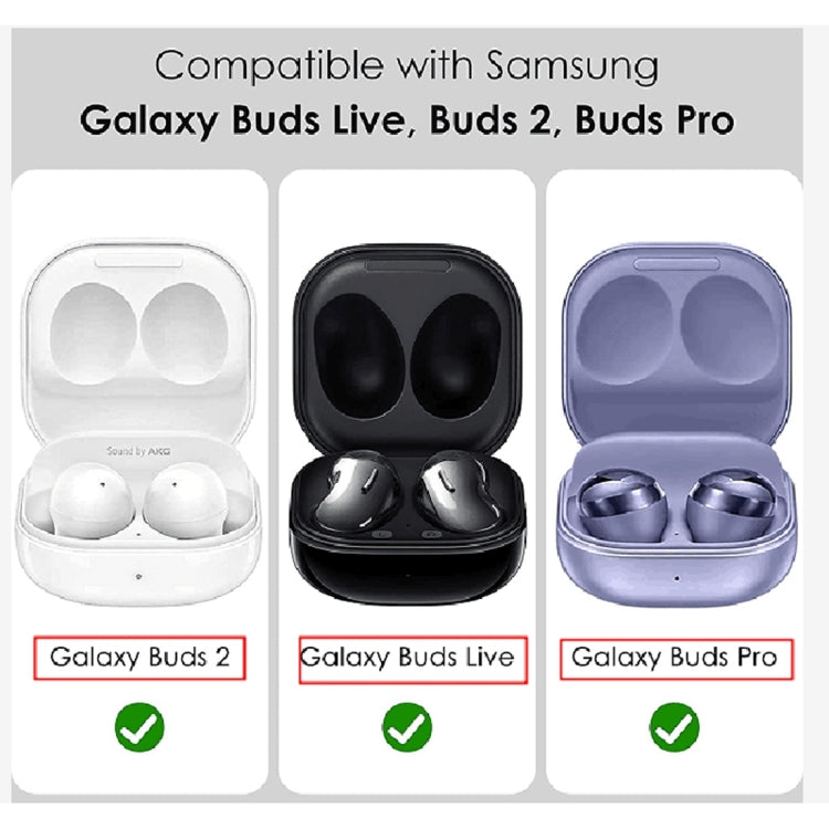 For Samsung Galaxy Buds Live / Buds 2 / Buds Pro / Buds 2 Pro Shockproof Carbon Fiber Luggage Earphone Protective Case with Hook(Black) - Samsung Earphone Case by buy2fix | Online Shopping UK | buy2fix
