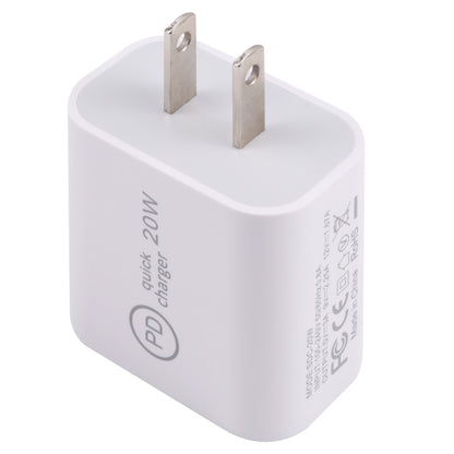 SDC-20W PD USB-C / Type-C Travel Charger + 1m 20W USB-C / Type-C to 8 Pin Data Cable Set, US Plug(White) - Mobile Accessories by buy2fix | Online Shopping UK | buy2fix