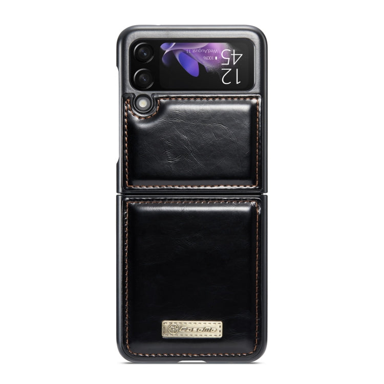 For Samsung Galaxy Z Flip3 5G CaseMe 003 Crazy Horse Texture Horizontal Flip Leather Phone Case(Black) - Samsung Accessories by CaseMe | Online Shopping UK | buy2fix