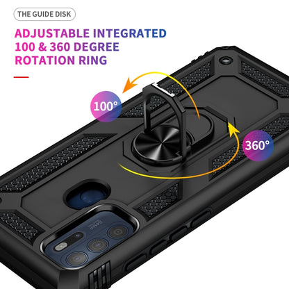 For Motorola Moto G60s Shockproof TPU + PC Phone Case with 360 Degree Rotating Holder(Black) - Motorola Cases by buy2fix | Online Shopping UK | buy2fix