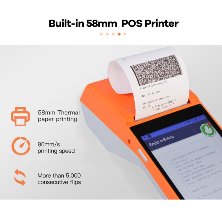 SGT-SP01 5.5 inch HD Screen Handheld POS Receipt Printer, Suit Version, UK Plug(Orange) - Consumer Electronics by buy2fix | Online Shopping UK | buy2fix