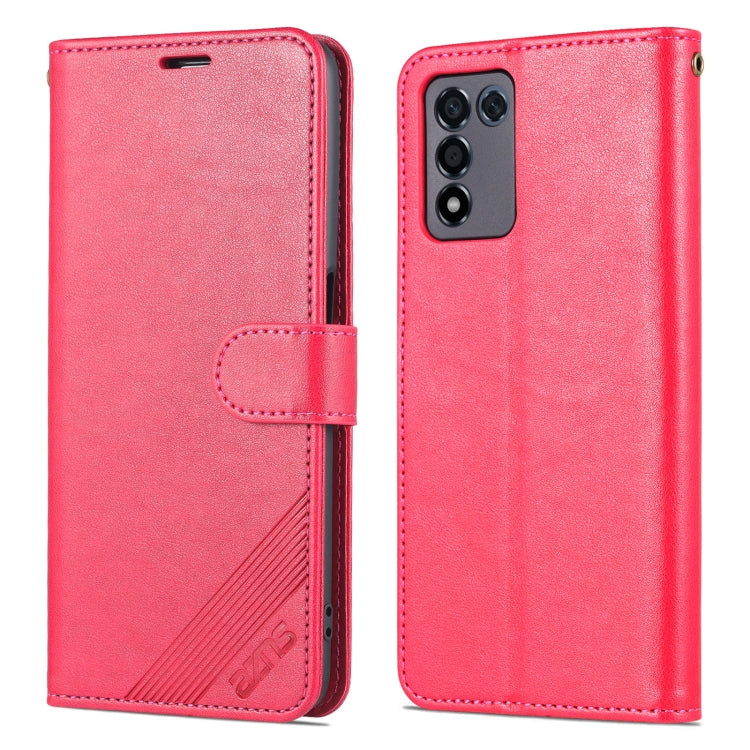 For OPPO K9s / Realme Q3s AZNS Sheepskin Texture Flip Leather Phone Case(Red) - Realme Cases by AZNS | Online Shopping UK | buy2fix