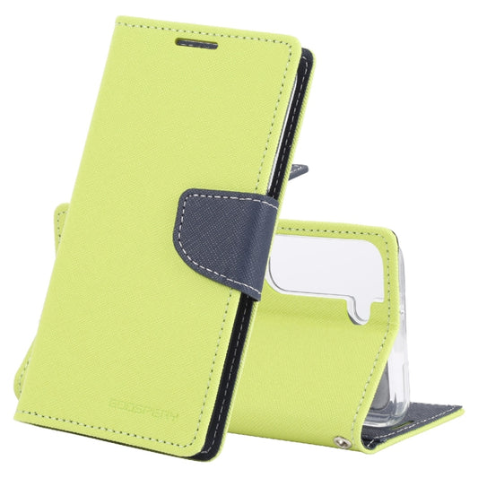 For Samsung Galaxy S22 5G GOOSPERY FANCY DIARY Cross Texture Leather Phone Case(Green) - Galaxy S22 5G Cases by GOOSPERY | Online Shopping UK | buy2fix