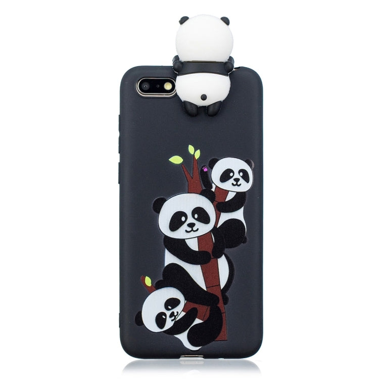 For Huawei Y5 (2018) Shockproof Cartoon TPU Protective Case(Three Pandas) - Huawei Cases by buy2fix | Online Shopping UK | buy2fix