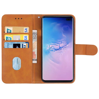 For Samsung Galaxy S10 Plus Leather Phone Case(Brown) - Galaxy Phone Cases by buy2fix | Online Shopping UK | buy2fix