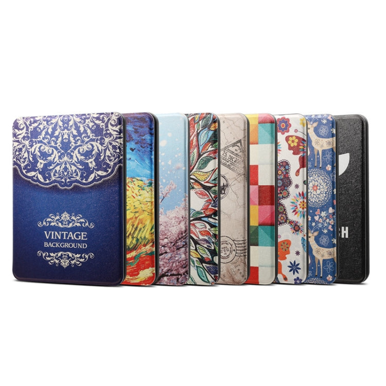 For Amazon Kindle Paperwhite 5 2021 Pattern PU Leather Tablet Case(Miracle Tree) - Amazon by buy2fix | Online Shopping UK | buy2fix