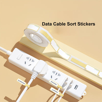 12.5 x 99mm 70 Sheets Thermal Label Data Cable Sort Stickers For NiiMbot D101 / D11(Cyan Cloud) - Consumer Electronics by buy2fix | Online Shopping UK | buy2fix