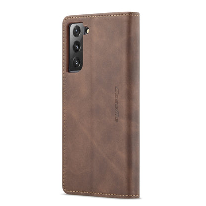 For Samsung Galaxy S22 CaseMe 013 Multifunctional Horizontal Flip Leather Phone Case(Coffee) - Galaxy S22 5G Cases by CaseMe | Online Shopping UK | buy2fix