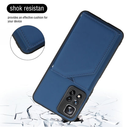 For Xiaomi Redmi Note 11 Pro Skin Feel PU + TPU + PC Phone Case with Card Slots(Blue) - Xiaomi Accessories by buy2fix | Online Shopping UK | buy2fix