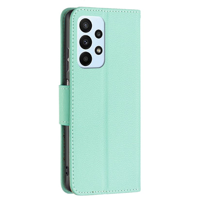 For Samsung Galaxy A23 5G Litchi Texture Pure Color Leather Phone Case(Green) - Samsung Accessories by buy2fix | Online Shopping UK | buy2fix