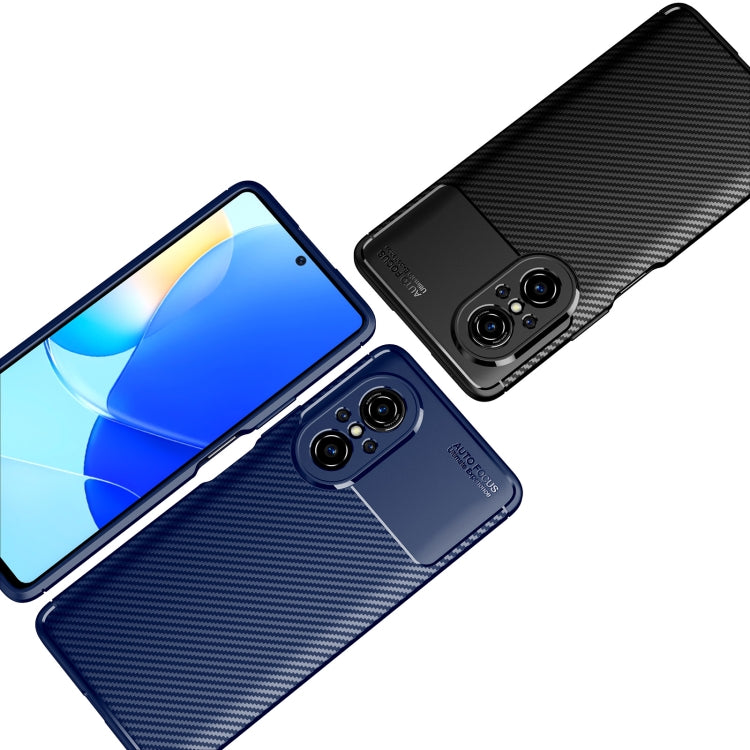 For Huawei nova 9 SE Carbon Fiber Texture Shockproof TPU Phone Case(Blue) - Mobile Accessories by buy2fix | Online Shopping UK | buy2fix