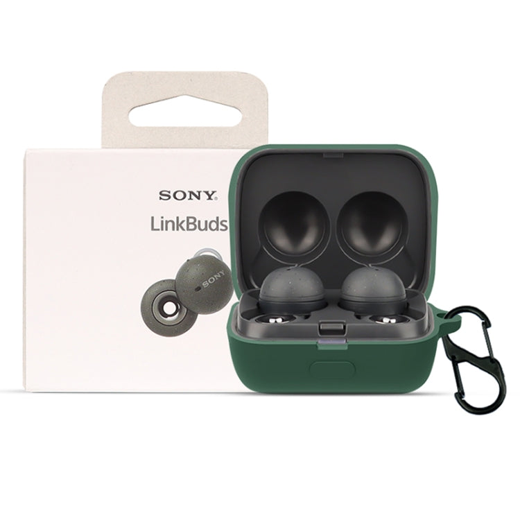 Solid Color Earphone Protective Case For Sony LinkBuds(Black) - Sony Earphone Case by buy2fix | Online Shopping UK | buy2fix