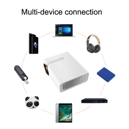 YG530 LED Small 1080P Wireless Screen Mirroring Projector, Power Plug:UK Plug(White) - Consumer Electronics by buy2fix | Online Shopping UK | buy2fix