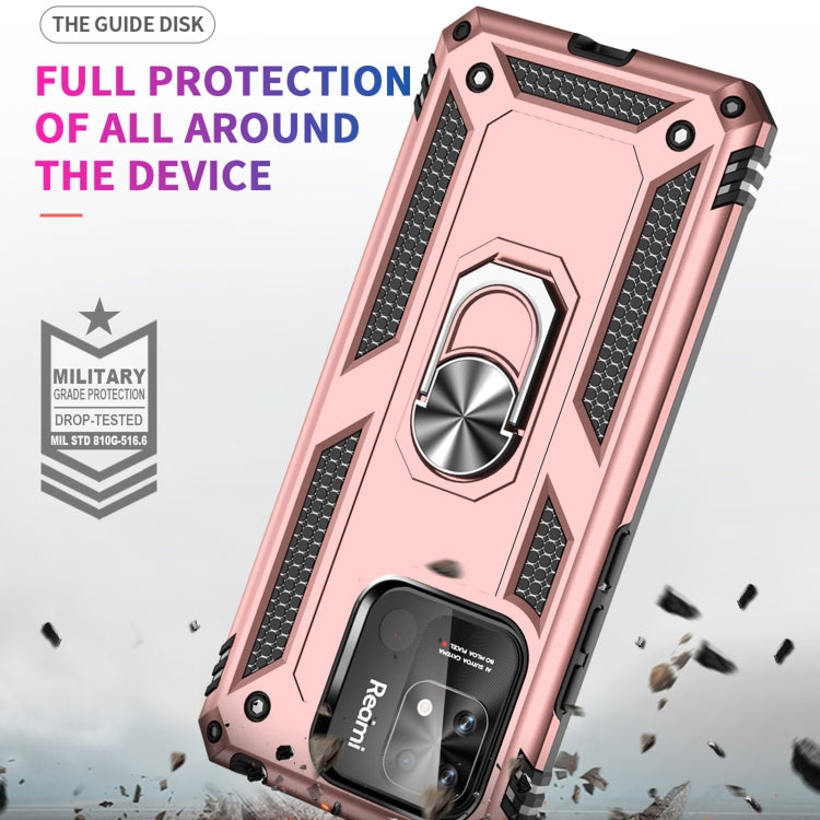 For Xiaomi Redmi 10C Shockproof TPU + PC Phone Case with 360 Degree Rotating Holder(Rose Gold) - Xiaomi Accessories by buy2fix | Online Shopping UK | buy2fix