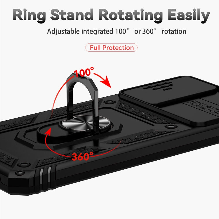 For vivo Y20 Sliding Camshield Holder Phone Case(Black) - OPPO & vivo Accessories by buy2fix | Online Shopping UK | buy2fix