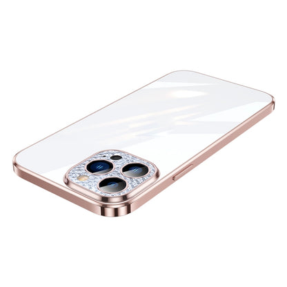 For iPhone 12 SULADA Diamond Lens Protector Plated Frosted Case(Pink) - iPhone 12 / 12 Pro Cases by SULADA | Online Shopping UK | buy2fix