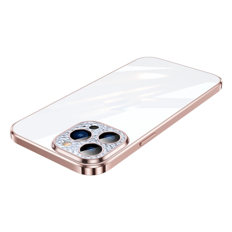 For iPhone 12 Pro SULADA Diamond Lens Protector Plated Frosted Case(Pink) - iPhone 12 / 12 Pro Cases by SULADA | Online Shopping UK | buy2fix