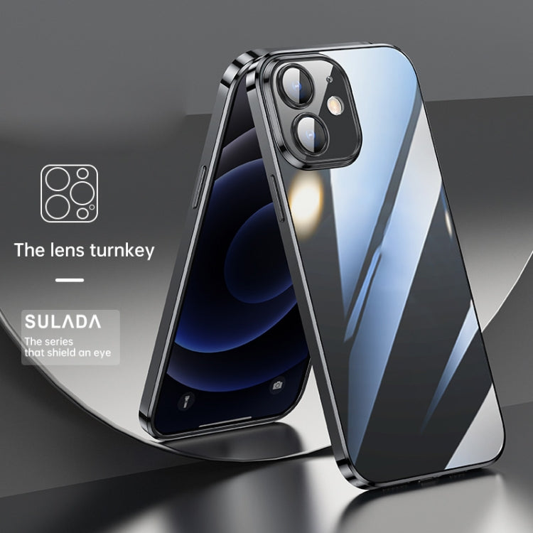 For iPhone 11 SULADA Lens Protector Plated Clear Case (Black) - iPhone 11 Cases by SULADA | Online Shopping UK | buy2fix