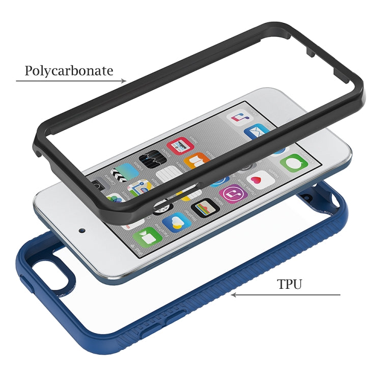 For iPod Touch 5 / 6 / 7 Two-layer Design Shockproof PC + TPU Protective Case(Blue) - Apple Accessories by buy2fix | Online Shopping UK | buy2fix