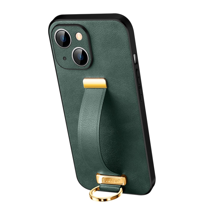 For iPhone 13 SULADA Cool Series PC + Leather Texture Skin Feel Shockproof Phone Case (Green) - iPhone 13 Cases by SULADA | Online Shopping UK | buy2fix