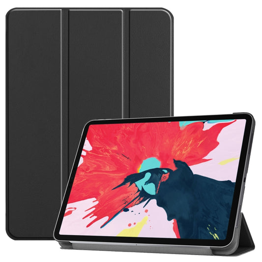 For iPad Pro 11 inch 2020 Custer Texture Smart PU Leather Tablet Case with Sleep / Wake-up Function & 3-Fold Holder(Black) - Apple Accessories by buy2fix | Online Shopping UK | buy2fix