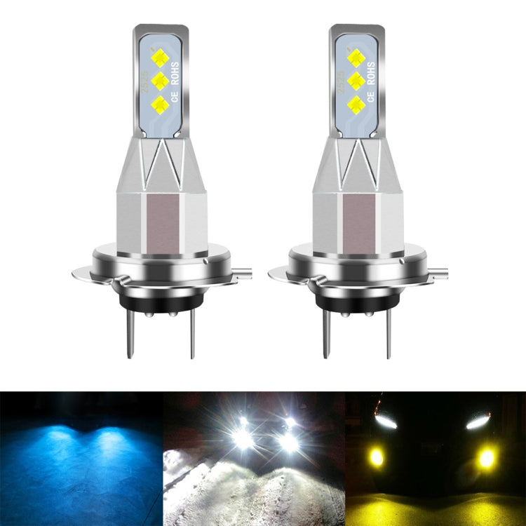 1 Pair H7 DC 12V-24V 12W 1800LM Car LED Fog Light(Yellow Light) - In Car by buy2fix | Online Shopping UK | buy2fix