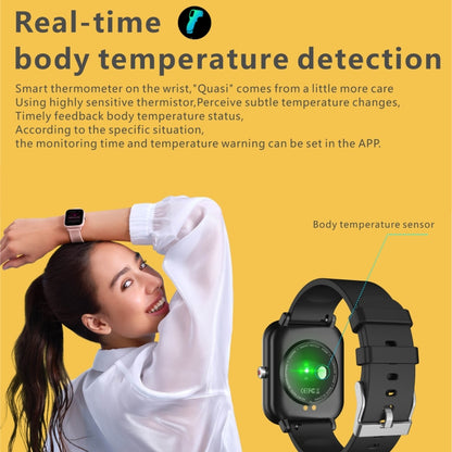 Q9 Pro 1.7 inch TFT HD Screen Smart Watch, Support Body Temperature Monitoring/Heart Rate Monitoring(Orange) - Smart Wear by buy2fix | Online Shopping UK | buy2fix