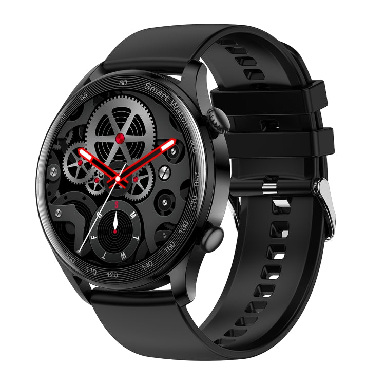 AK32 1.36 inch IPS Touch Screen Smart Watch, Support Bluetooth Calling/Blood Oxygen Monitoring,Style: Silicone Watch Band(Black) - Smart Wear by buy2fix | Online Shopping UK | buy2fix