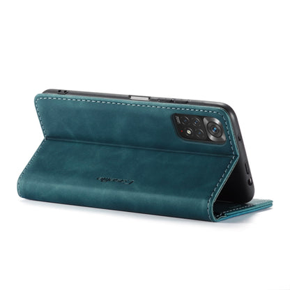 For Xiaomi Redmi Note 11 4G/Note 11S Global CaseMe 013 Multifunctional Horizontal Flip Leather Phone Case(Blue) - Xiaomi Cases by CaseMe | Online Shopping UK | buy2fix