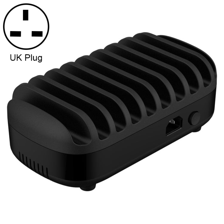 ORICO DUK-10P-DX 120W 5V 2.4A 10 Ports USB Charging Station, UK Plug(Black) - Multifunction Charger by ORICO | Online Shopping UK | buy2fix