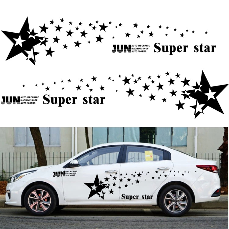 2 PCS/Set D-207 Star Pattern Car Modified Decorative Sticker(White) - In Car by buy2fix | Online Shopping UK | buy2fix