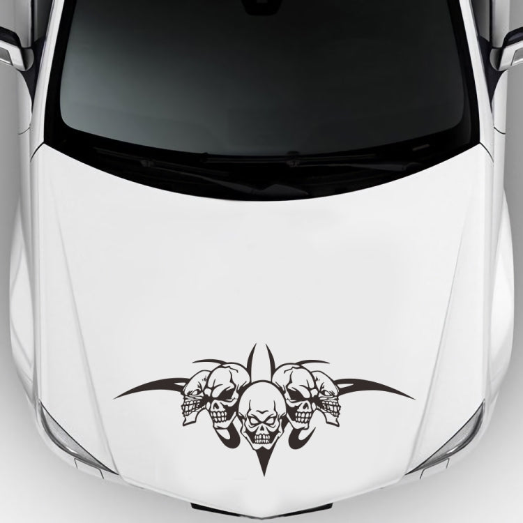 D-299 Skull Pattern Car Modified Hood Decorative Sticker(Black) - In Car by buy2fix | Online Shopping UK | buy2fix