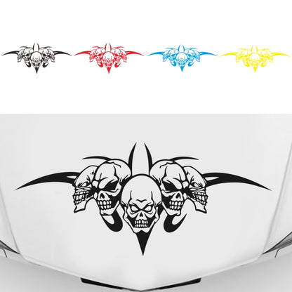 D-299 Skull Pattern Car Modified Hood Decorative Sticker(Yellow) - In Car by buy2fix | Online Shopping UK | buy2fix