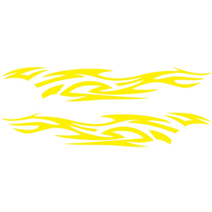 2 PCS/Set D-521 Fire Totem Pattern Car Modified Decorative Sticker(Yellow) - In Car by buy2fix | Online Shopping UK | buy2fix