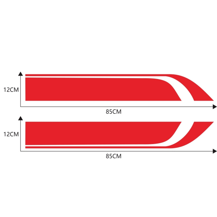 D-711 Stripe Pattern Car Modified Hood Decorative Sticker(Red) - In Car by buy2fix | Online Shopping UK | buy2fix