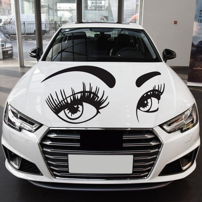 D-821 Beauty Eyes Pattern Car Modified Decorative Sticker(Black) - In Car by buy2fix | Online Shopping UK | buy2fix